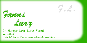 fanni lurz business card